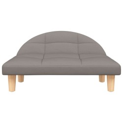 Lit pour chien taupe 70x52x30 cm tissu 