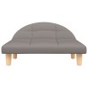 Lit pour chien taupe 70x52x30 cm tissu 