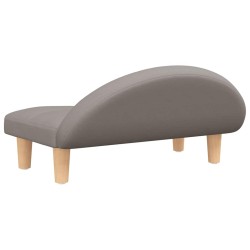 Lit pour chien taupe 70x52x30 cm tissu 