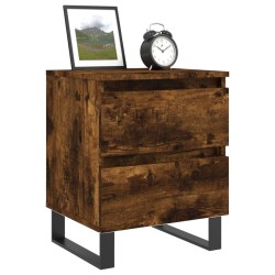 Tables de chevet 2 pcs chêne fumé 40x35x50 cm bois ingénierie 