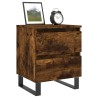 Tables de chevet 2 pcs chêne fumé 40x35x50 cm bois ingénierie 