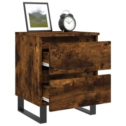 Tables de chevet 2 pcs chêne fumé 40x35x50 cm bois ingénierie 