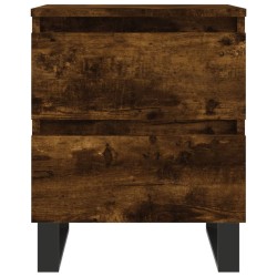 Tables de chevet 2 pcs chêne fumé 40x35x50 cm bois ingénierie 