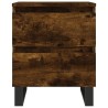 Tables de chevet 2 pcs chêne fumé 40x35x50 cm bois ingénierie 