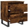 Tables de chevet 2 pcs chêne fumé 40x35x50 cm bois ingénierie 