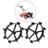 Roues métalliques pour cultivateur à essence 6,5 ch 2 pcs 