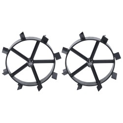 Roues métalliques pour cultivateur à essence 6,5 ch 2 pcs 