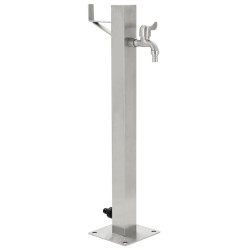 Colonne à eau de jardin carrée Acier inoxydable 65 cm 