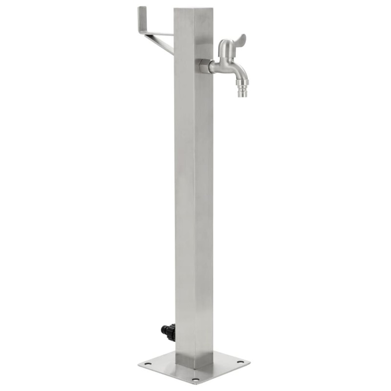 Colonne à eau de jardin carrée Acier inoxydable 65 cm 