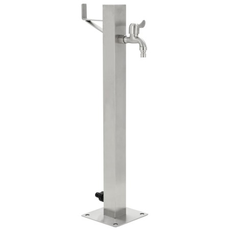 Colonne à eau de jardin carrée Acier inoxydable 65 cm 