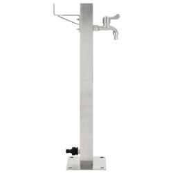 Colonne à eau de jardin carrée Acier inoxydable 65 cm 