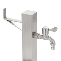 Colonne à eau de jardin carrée Acier inoxydable 65 cm 