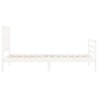 Cadre de lit sans matelas blanc 100x200 cm bois massif 