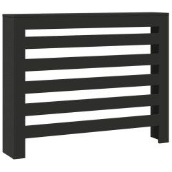 Cache-radiateur noir 104x20x82 cm bois d'ingénierie 
