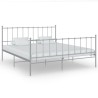 Cadre de lit sans matelas gris métal 180x200 cm 