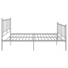 Cadre de lit sans matelas gris métal 180x200 cm 