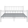 Cadre de lit sans matelas gris métal 180x200 cm 