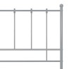 Cadre de lit sans matelas gris métal 180x200 cm 