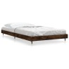 Cadre de lit sans matelas chêne fumé 90x190cm bois d'ingénierie 