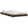 Cadre de lit sans matelas chêne fumé 90x190cm bois d'ingénierie 