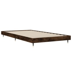 Cadre de lit sans matelas chêne fumé 90x190cm bois d'ingénierie 