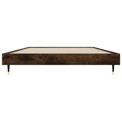 Cadre de lit sans matelas chêne fumé 90x190cm bois d'ingénierie 