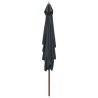 Parasol d'extérieur avec mât en bois 200x300 cm anthracite 
