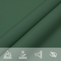 Voile de parasol tissu oxford rectangulaire 6x8 m vert foncé 