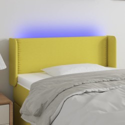 Tête de lit à LED Vert 93x16x78/88 cm Tissu 