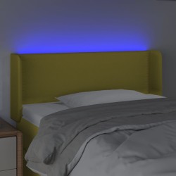 Tête de lit à LED Vert 93x16x78/88 cm Tissu 