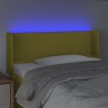 Tête de lit à LED Vert 93x16x78/88 cm Tissu 