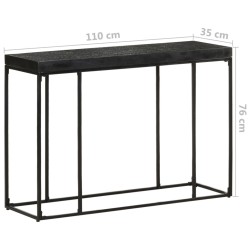 Table console Noir 110x35x76 cm Bois d'acacia et de manguier 