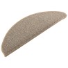 Tapis de marches d'escalier 15 pcs Gris et marron 65x21x4 cm 