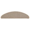 Tapis de marches d'escalier 15 pcs Gris et marron 65x21x4 cm 