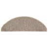 Tapis de marches d'escalier 15 pcs Gris et marron 65x21x4 cm 