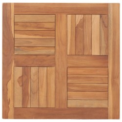 Dessus de table Bois de teck solide 60x60x2,5 cm 