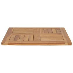 Dessus de table Bois de teck solide 60x60x2,5 cm 