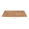 Dessus de table Bois de teck solide 60x60x2,5 cm 