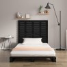 Tête de lit murale Noir 81x3x91,5 cm Bois massif de pin 
