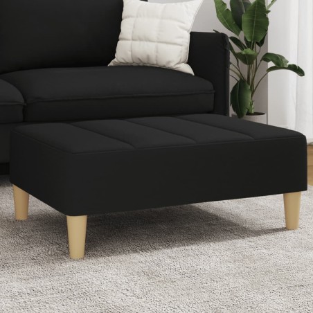 Repose-pied noir 77x55x31 cm tissu 