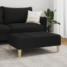 Repose-pied noir 77x55x31 cm tissu 