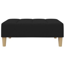 Repose-pied noir 77x55x31 cm tissu 