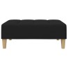 Repose-pied noir 77x55x31 cm tissu 