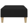 Repose-pied noir 77x55x31 cm tissu 