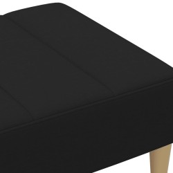 Repose-pied noir 77x55x31 cm tissu 