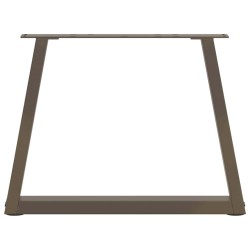 Pieds de table basse en forme de V, 2 pièces, acier naturel, 60 x (42-43,3) cm 