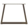 Pieds de table basse en forme de V, 2 pièces, acier naturel, 60 x (42-43,3) cm 
