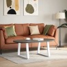Pieds de table basse en forme de V, 2 pièces, blanc, 60 x (42-43,3) cm, acier 