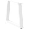 Pieds de table basse en forme de V, 2 pièces, blanc, 60 x (42-43,3) cm, acier 