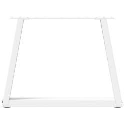 Pieds de table basse en forme de V, 2 pièces, blanc, 60 x (42-43,3) cm, acier 